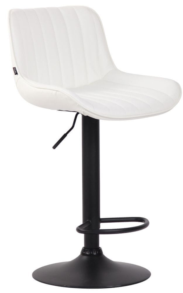 BHM Germany Barová stolička Lentini, syntetická koža, čierna / biela